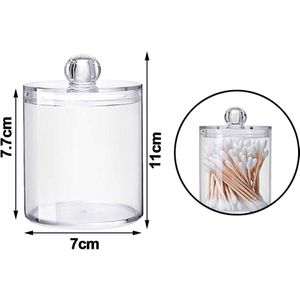 Acryl Opbergdoos Transparante Ronde Qtip Opslag Houder Container Cosmetische Wattenschijfje Bal Wattenstaafje Organisator Sieraden Dispenser
