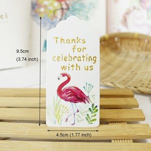50 pcs Eenhoorn Papier Tags Dank U Wit Papier Tags Flamingo Party Decoratie Hang Tag Craft Kaarten Label kledingstuk Tags