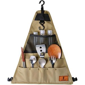 Sundick 900D Oxford Doek Outdoor Camping Picknick Servies Opbergtas Draagbare Barbecue Bestek Organisator Opknoping Holder Tassen