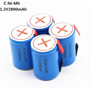 oplaadbare batterij voor Dewalt voor Makita voor Bosch voor Hitachi 4/5 SUBC batterie NICD accu 2800 mah 1.2 v