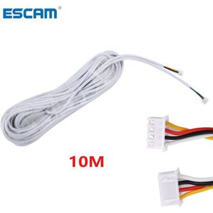 Escam 10M 2.54*4P 4 Wire Kabel Voor Video Intercom Kleur Video Deurtelefoon Deurbel Bedraad Intercom kabel
