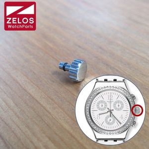 Staal waterdicht kroon voor Swatch Ironie Chrono 40mm quartz horloge YCS11 onderdelen gereedschappen