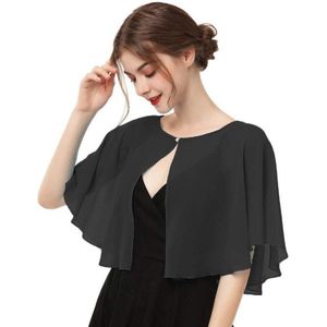 Vrouwen Bruiloft Sjaal En Wraps Voor Avondjurk Chiffon Schouderophalen Cape Cover Up