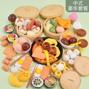 Chinese Voedsel En Westerse Eten Slicer 84 Stuks Kinderen Speelhuis Keuken Gestoomde Gevuld Broodje Slicer Rijstbol St