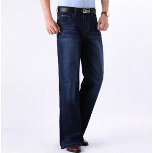 2020New Mens Grote Boot Cut Been Broek Losse Hoge Taille Flared Jeans Classic Heren Jeans Maat 28-40