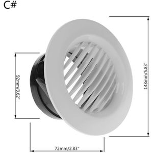 Air Vent Extract Klep Grille Ronde Diffuser Ducting Ventilatie Cover 100Mm N84C