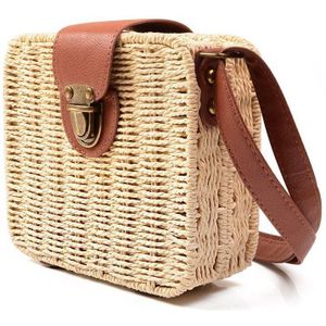 Vrouwen Handtassen Mini Vrouwen Messenger Tassen Lederen Vierkante Stro Dames Crossbody Bag Schoudertassen Zomer Vrouwen Handtas