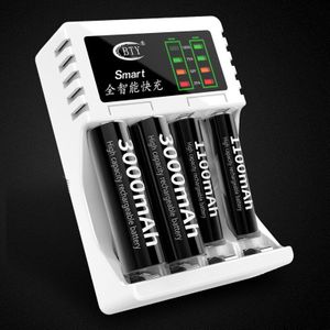 4 Slots Battery Charger Smart Oplaadbare Batterij Opladers Voor Aa/Aaa Ni-Mh/Ni-Cd Oplaadbare Batterij