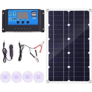 100W Solar Panel Kit 12V Battery Charger Controller for Caravan & Boat & Dual USB Solar Panel 10A Solar Controller