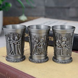 Zinklegering Egyptische Farao wijnglas oude Egypte totem wijn glas creatieve Europese retro wijnglas metalen ambachten