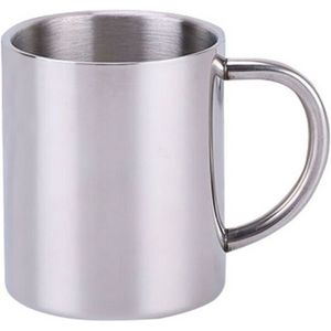 Double Wall Rvs Koffiekopje 300Ml Draagbare Thermo Mok Kruik Dubbele Melk Thee Kopjes Kantoor Water cups