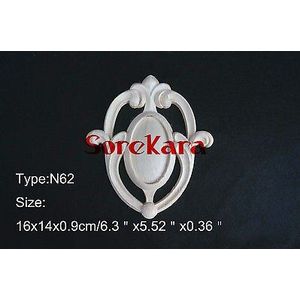 N62 -16X14X0.9Cm Hout Gesneden Onlay Applique Carpenter Frame Decal Houtbewerking Timmerman Bloem