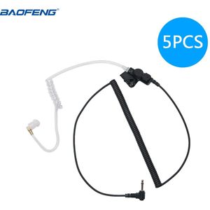 1/2/5/10 Pcs Abbree Oortelefoon 3.5 Mm Air Tube Luisteren Alleen Oortelefoon Headset Voor Twee manier Radio Speaker Microfoon Voor Walkie Talkie