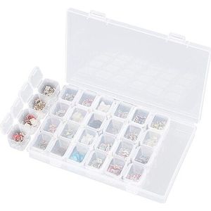 28 Grids Transparent Makeup Organizer Adjustable Women's Jewelry Holder Case Portable Beads Rings Earrings Display Box Products
