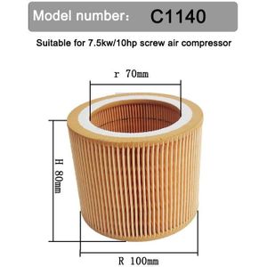 Schroef Compressor Onderdelen Luchtfilter C1140 Model Generator Luchtfilter Schroef Compressor Voor 7.5kw (10hp) en 15kw (20hp)