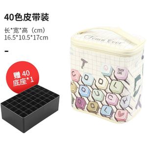 30-262 Kleur Marker Opbergtas Briefpapier Case In Lederen Tas, etui In Schouderriem En Briefpapier Doos In Basis