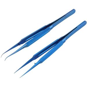Titanium Legering/Roestvrij Pincet Professionele Onderhoud Tool 0.15Mm Rand Precisie Vingerafdruk Pincet Rechte/Gebogen Tip