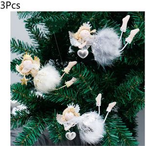 3 Stks/set Kerstboom Decoraties Hart Kerstman Sneeuwpop Elanden Pop Ornamenten 24BE