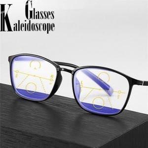 Ultralight TR90 Leesbril Vrouwen Mode Progressieve Multifocale Presbyopic Brillen Mannen Anti-Blauw Licht Verziendheid Bril