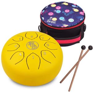 6 Inch Staal Tong Drum Handpan Drum 8-Opmerkingen C-Key Percussie Drum Handpan met Hamers Drum Tas percussie Instrument