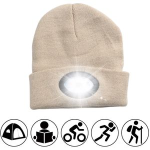 6 Led Licht Hoed Usb Oplaadbare Handsfree Zaklamp Cap Led Mutsen Gebreide Muts Warm Houden In De Winter Voor Klimmen vissen Outdoor