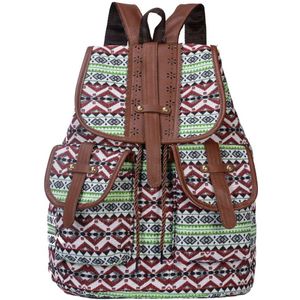 Vintage Rugzak Borduurwerk Canvas Rugzak Vrouwen Handgemaakte Bloem Geborduurde Reistas Schooltas Rugzakken Rugzak Mochila