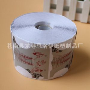 300Pcs/Roll 2016NEW Super Kristal Vierkante Grijs Xl Volledige Cover Nail Vorm Fabriek Nail Papier Vorm,