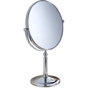 Cosmetica Tafel Spiegels Ronde Desktop Revolving Messing Gouden Make-Up Spiegel Stand Voor Make-Up Vergrootglas 3X Ovale Dubbelzijdige Spiegel
