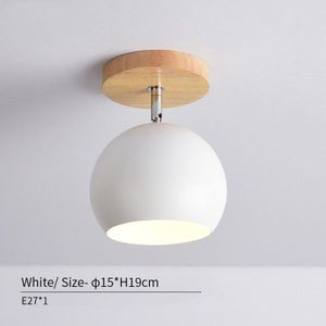 Moderne Colour Led Plafondlamp met Metalen Lampenkap voor Gang Nordic Hout E27 Keuken Plafond lampen Thuis Verlichtingsarmaturen