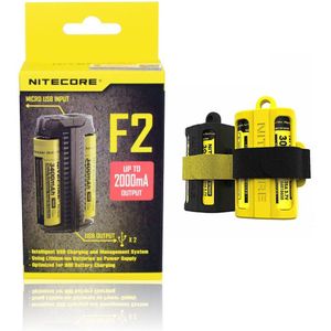 NITECORE F2 Flexibele Power Bank 2A Smart Li-Ion IMR Batterij 2 Slots USB Lader Lichtgewicht Draagbare Stroombron Adapter