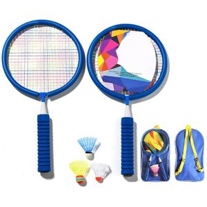 1 Set Kinderen Ronde Hoofd Badminton Racket Bal Set Outdoor Beginner Mini Shuttles Kits