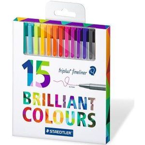 Staedtler 334 Triplus Fineliner Pennen Briljante Kleuren Fijne Lijn Pen Art Marker Pennen 15/20/30/36 /42/48 Kleuren 0.3 Mm Voor Schilderen