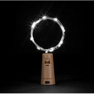 10X Inclusief Batterij 2M 20-Led Koperdraad String Light Met Flessenstop Voor Glazen Fles Decoratie Kerst string Lights