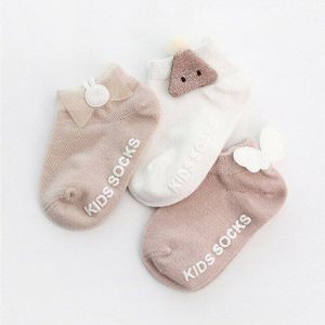 3Pairs/Sets Cute Floral Cotton Newborn Baby Kids Girls Toddler Socks Lace Ruffle Frilly Cotton Low Ankle Mesh Anti-slip Socks