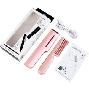 Usb Stijltang Warmte Kam Snelle Verwarming Mannen Baard Rechttrekken Kam Draagbare Mini Kam