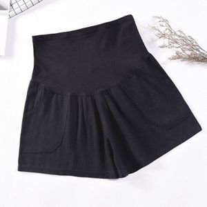 Katoen Linnen Moederschap Shorts Zwangere Vrouwen Zomer Dunne Losse Korte Broek Zwangerschap Buiten Kaki Zwarte Broek