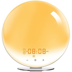 Wake Up Light Wekker Zonsopgang Wekker Fm Klok Radio Touch Control Slaapkamer Digitale Klok Ideaal Voor