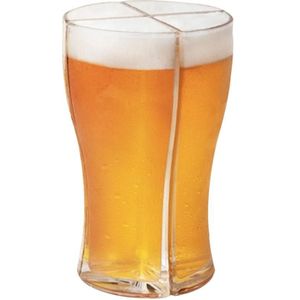 Super Schoener Bier Glazen Mok Cup Scheidbare 4 Deel Grote Capaciteit Beer Glas Transparant Voor Club Bar Party Home