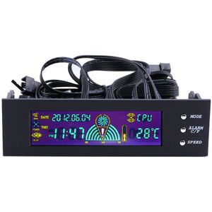1Pcs Lcd Panel Cpu Fan Speed Controller Temperatuur Display 5.25 Inch Pc Fan Speed Controller