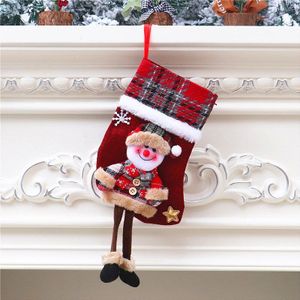 Kerstboom Opknoping Hanger Xmas Decor Kerstman Kous Sok Candy Tassen Mooie Bag Voor Kinderen Haard Tree Decor