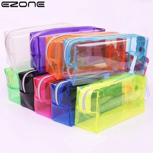Ezone Mode Eenvoudige Etui Transparant Plastic Doos School Mooie Potlood Case Houder Tas Pen Storage Case Briefpapier Willekeurige
