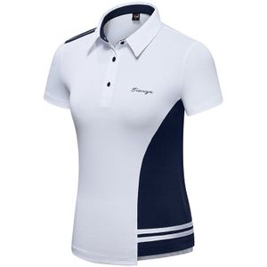 Vrouwen Ademende Zomer Golf Shirt Dames Korte Mouwen Slim T-shirt Turn Down Kraag Casual Sportswear D1014