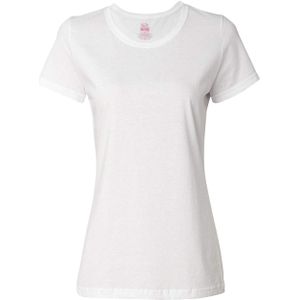 Fruit Van Het Weefgetouw Dames 5 Oz Hd Katoenen T-shirt-Wit-S-(Stijl # L3930R -Originele Label)