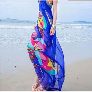 Womens Chiffon Wrap Pareo Sarong Jurk Bikini Sjaal Beach Bikini Swimwear Cover Up Sjaal 200x150 cm