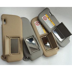 Auto accessoires Grijs Beige zonneklep met make-up spiegel en Schroeven voor Toyota Corolla 74320-02B21 74310-02K91