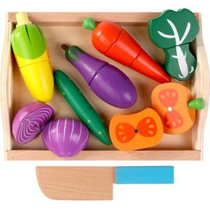 Houten Simulatie Keuken Speelgoed Magnetische Cut Fruit Groenten Dessert Speelhuis Pretend Educatief Speelgoed Cadeau Voor Meisjes Jongens