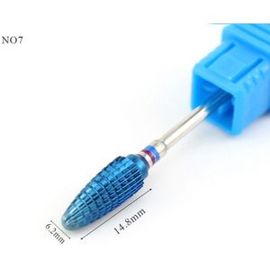11 soort Blauw Tungsten Carbide Burr Nano Coating Nail Boor Rotary Nagelvijlen voor Manicure Elektrische Nagel Boor Accessoires
