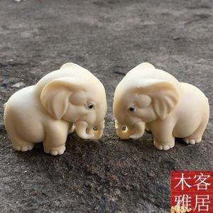 Prachtige Ivoor Fruit Olifant Ornament