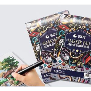 A5 30 Vellen 200G Paiting Papier Pad Schetsboek Voor Marker Tekening Dagboek Creatieve Notebook
