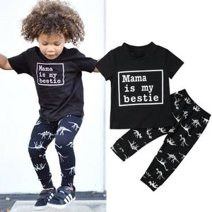 2 Stuks Pasgeboren Kid Baby Boy Zomer Casual Sets Brief Katoen Tops T-shirt Dinosaurus Broek Outfits Kleding